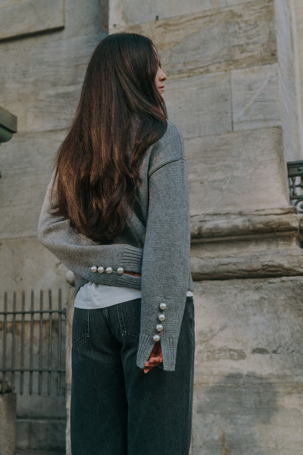 Abbelone Chunky Sweater - Grey