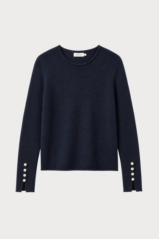 Abbelone Blouse Signature - Navy