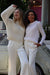 O'TAY Anna Blouse Boucle Bluser Pure White