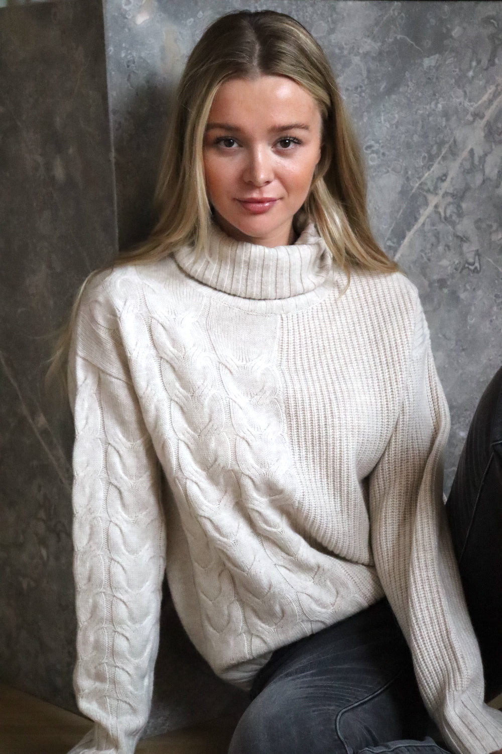 O'TAY Ariana Sweater Bluser Warm Beige