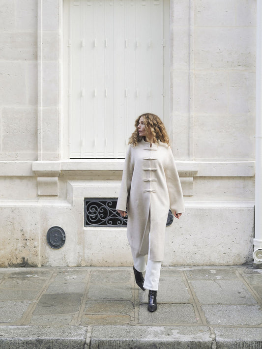 Paige Coat - Porcelain