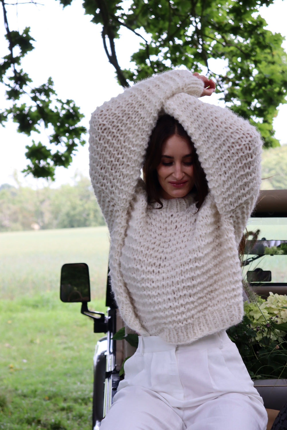 O'TAY Dahlia Sweater Bluser Off White