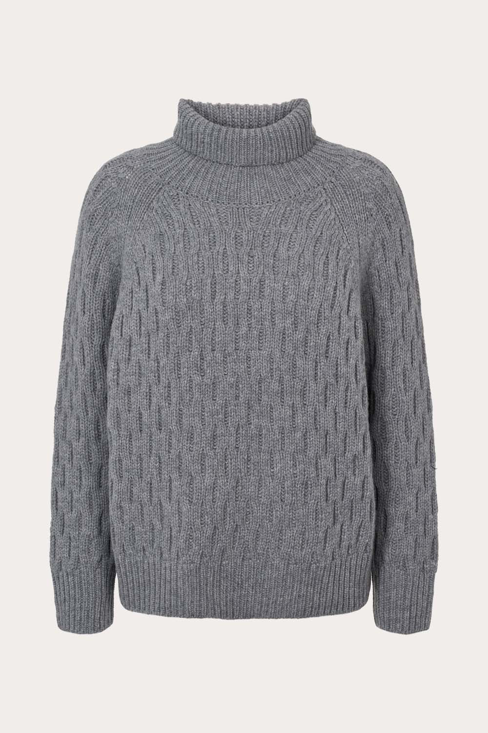 O'TAY Dava Sweater Bluser Dark Grey Melange