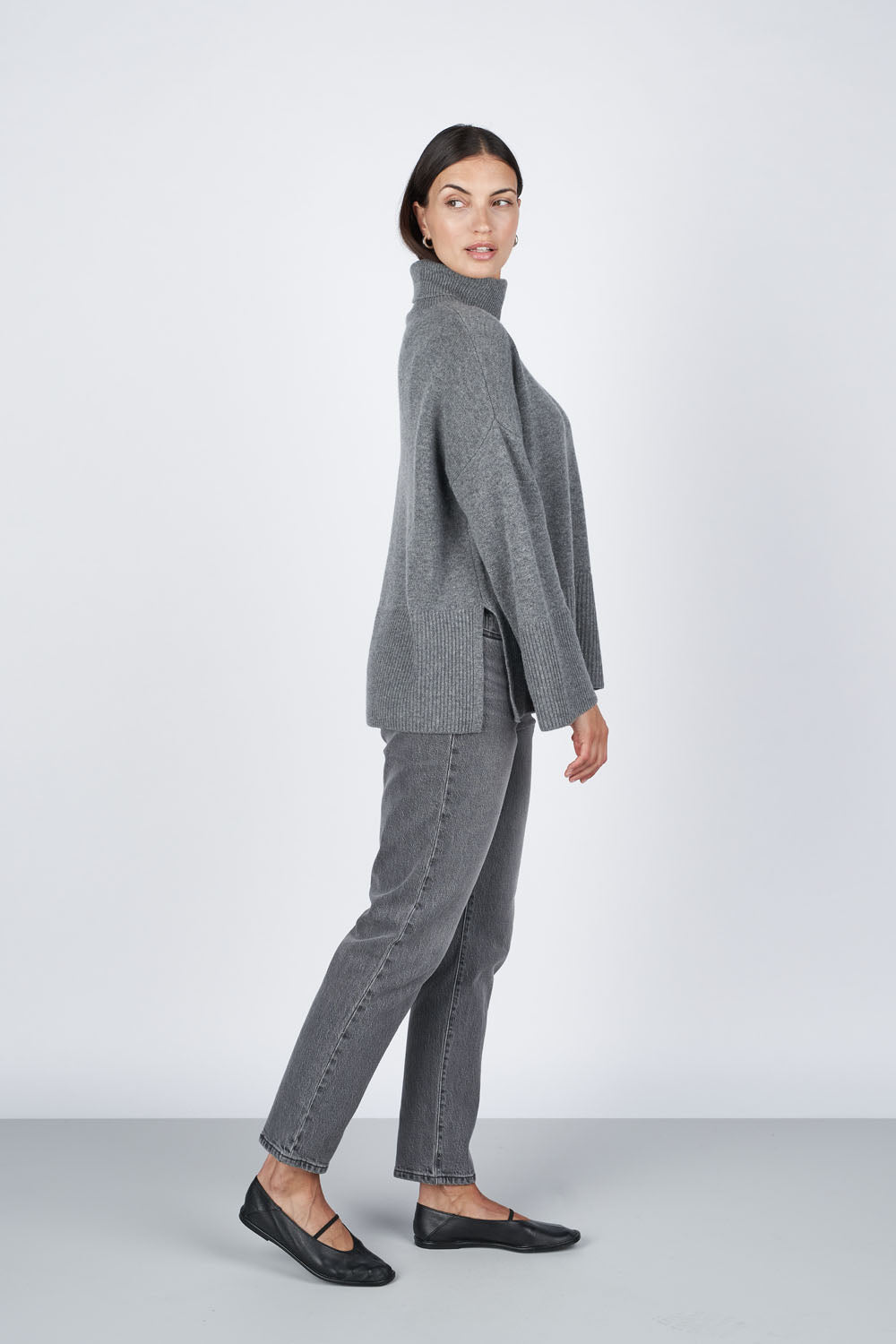 O'TAY Della Sweater Bluser Stone Grey