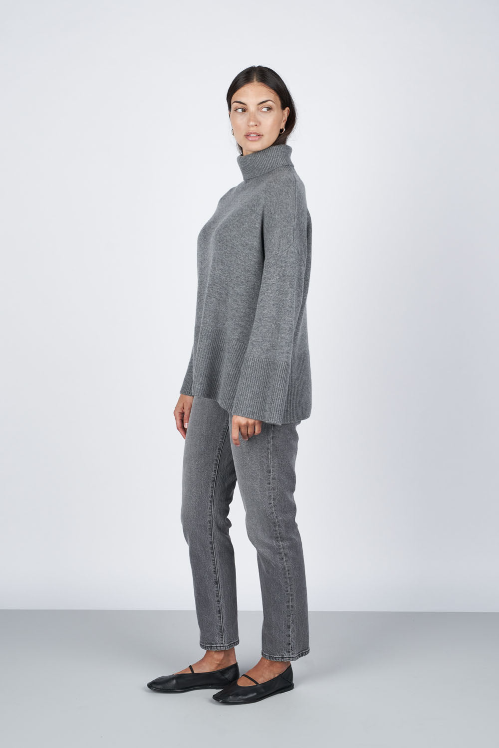 O'TAY Della Sweater Bluser Stone Grey