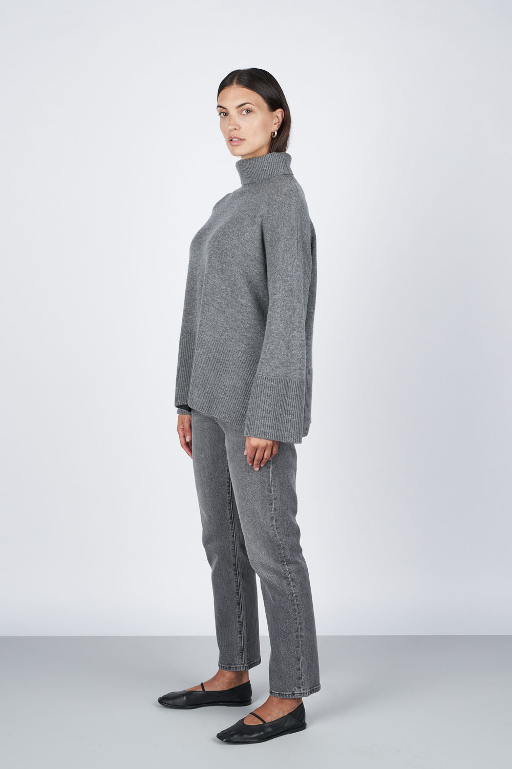 O'TAY Della Sweater Bluser Stone Grey