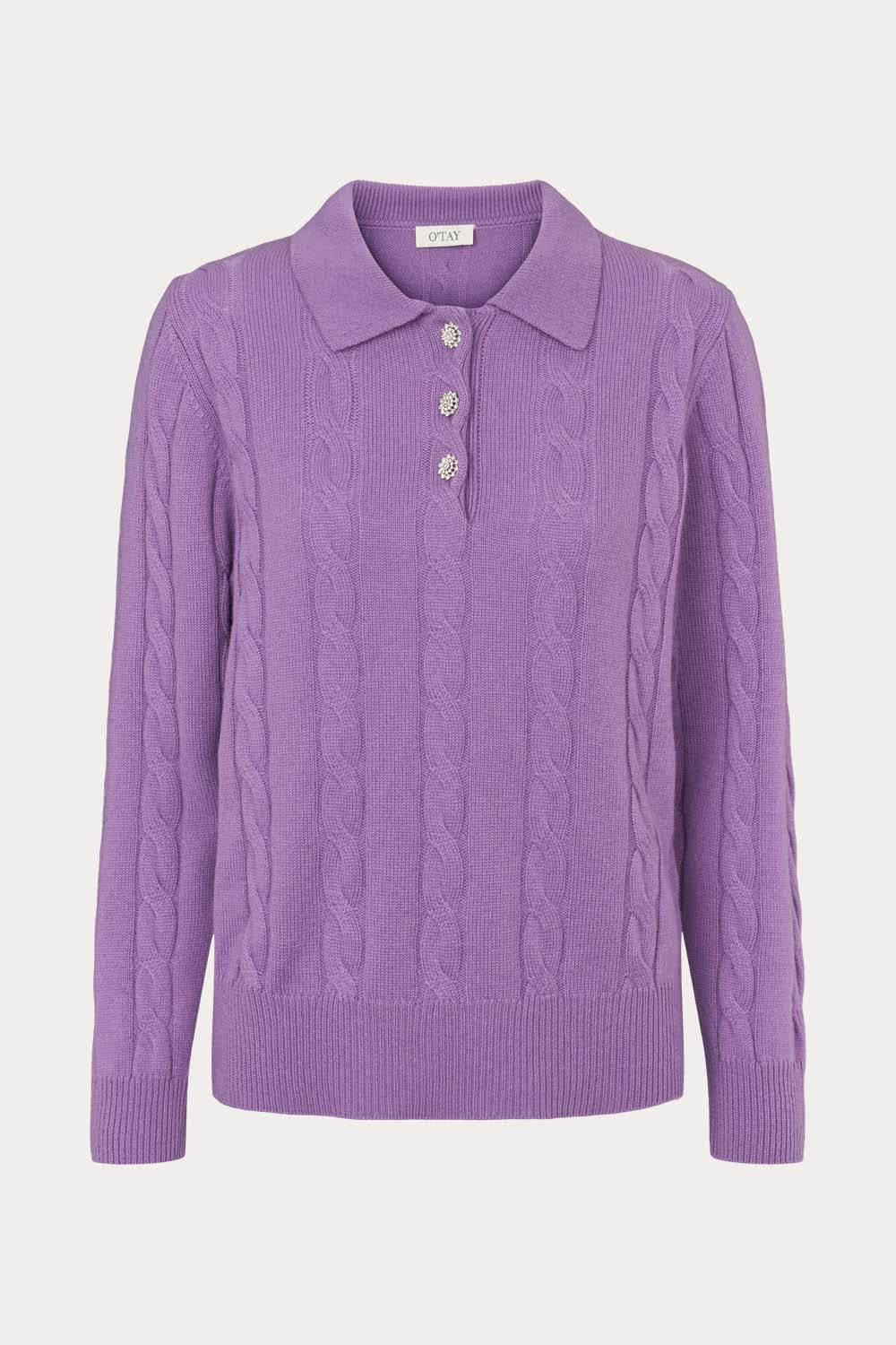 O'TAY Dolly Sweater Bluser Dark Violet