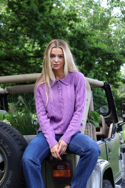 Dolly Sweater Dark Violet Otaydk 2548