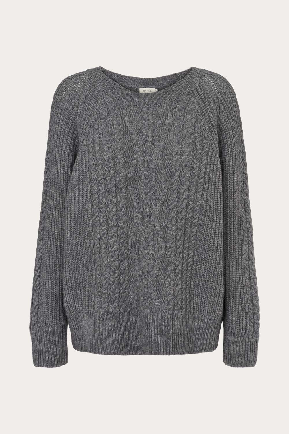 O&#39;TAY Dove Sweater Bluser Dark Grey Melange