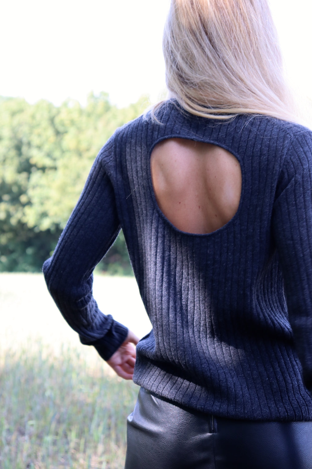 O'TAY Dulcia Sweater Bluser Charcoal