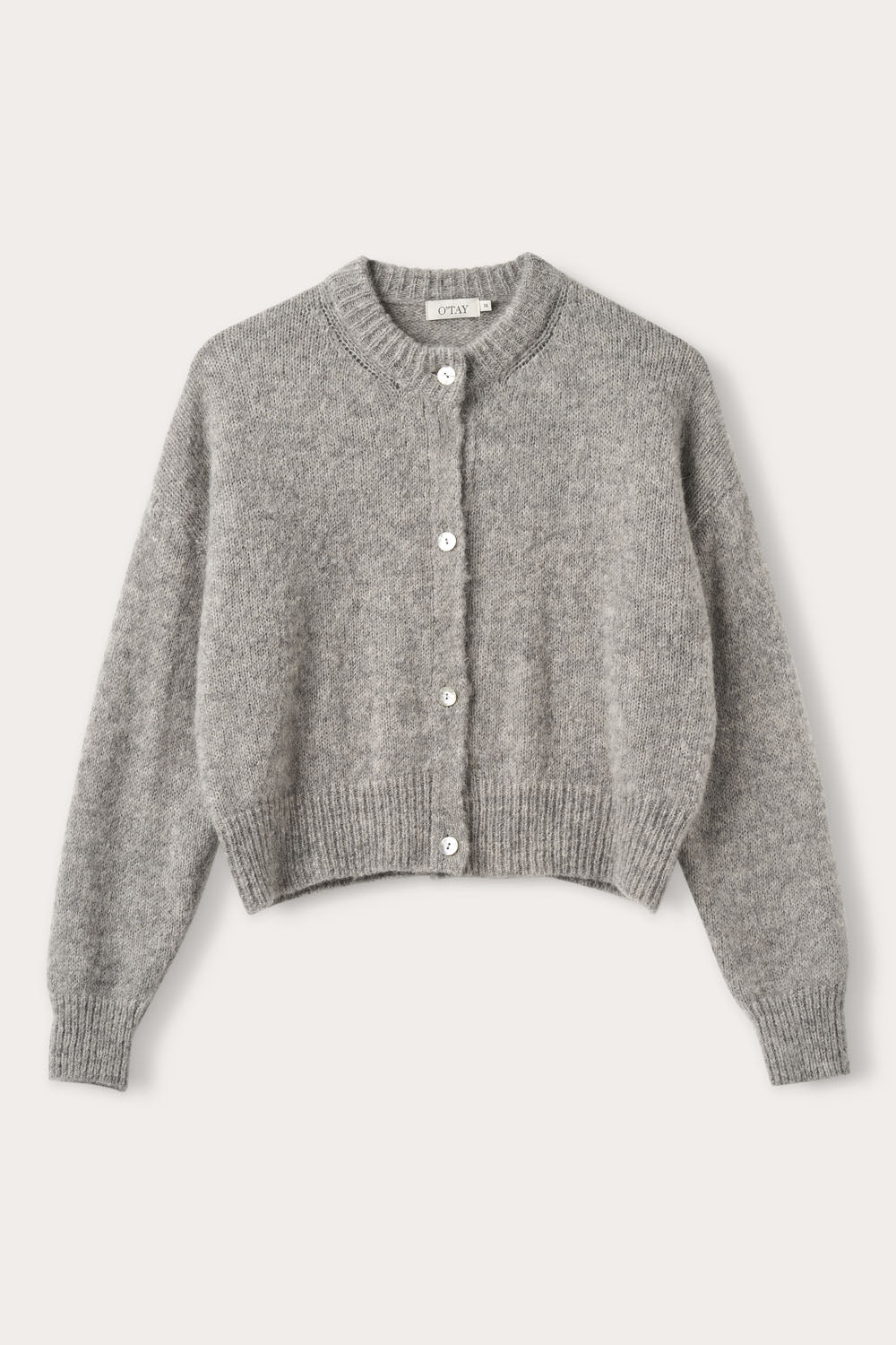 O'TAY Fuzzy Cardigan Cardigans Light Grey