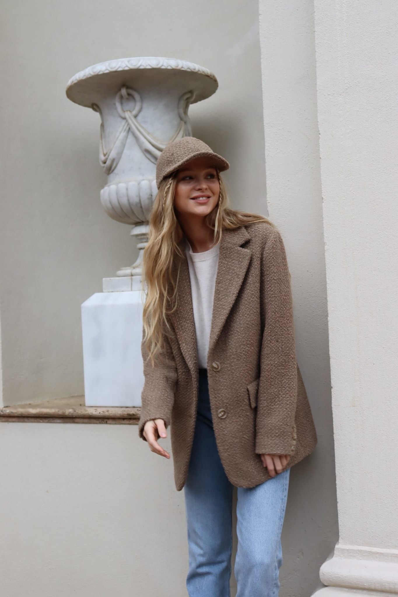 Xenia Blazer Boucle - Nougat