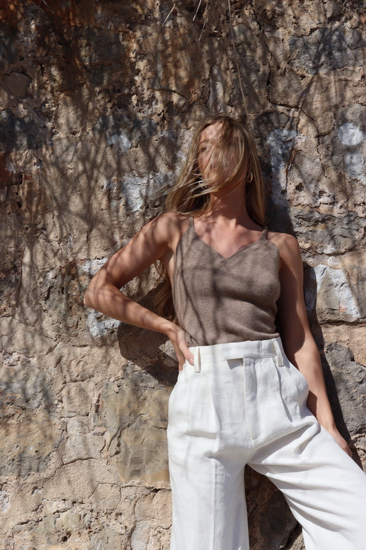 Celine Top - Walnut