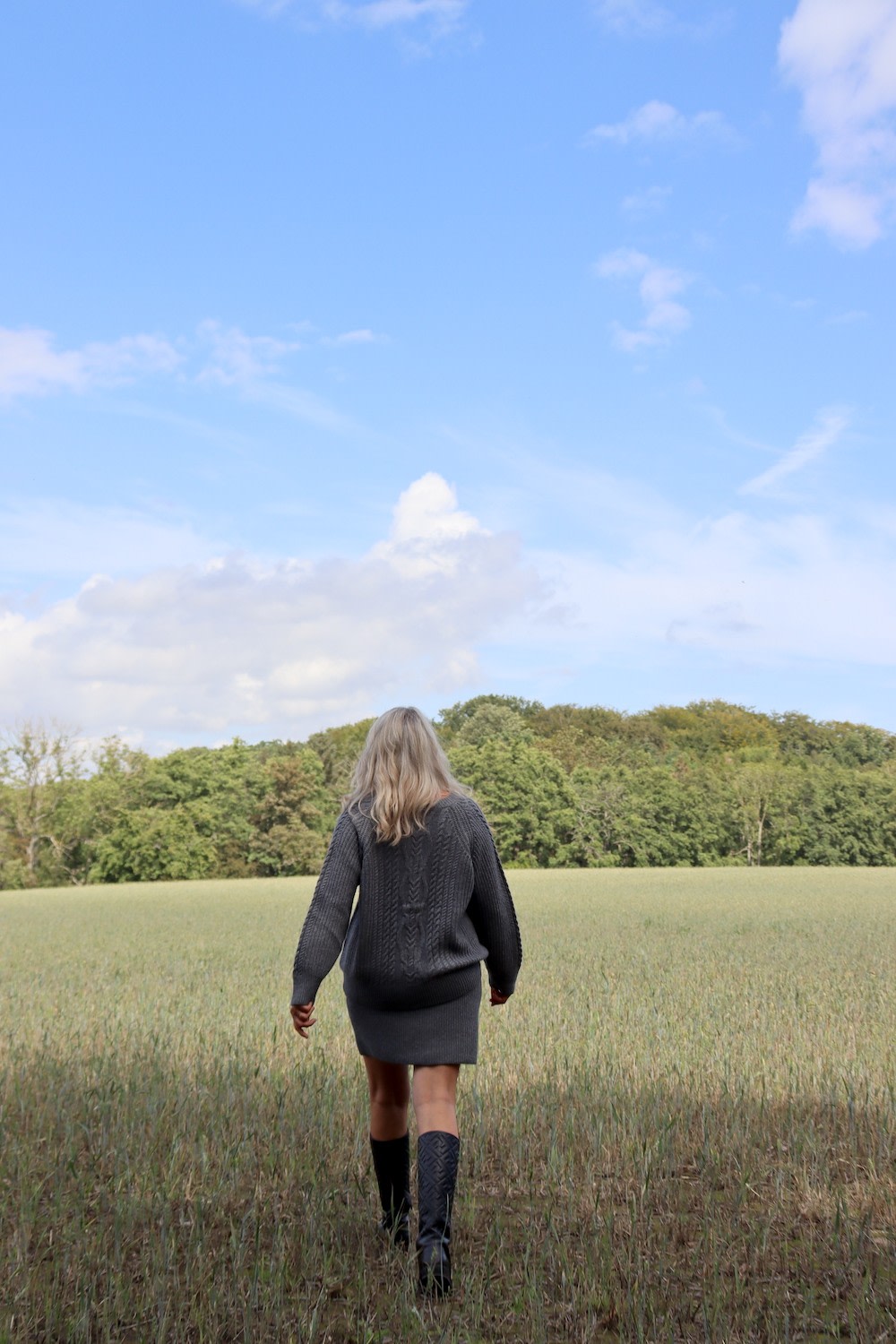 Dia Skirt - Dark Grey Melange