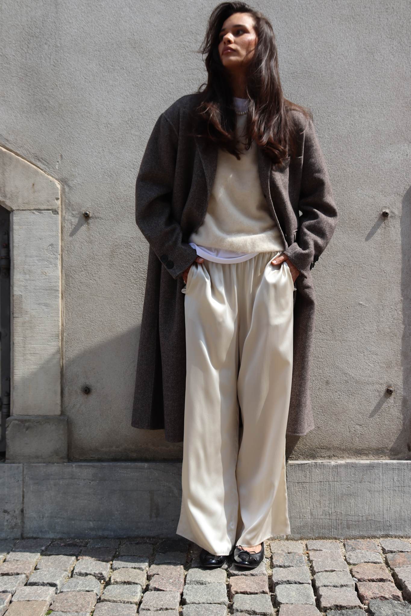 Nabila Coat - Grey/Brown