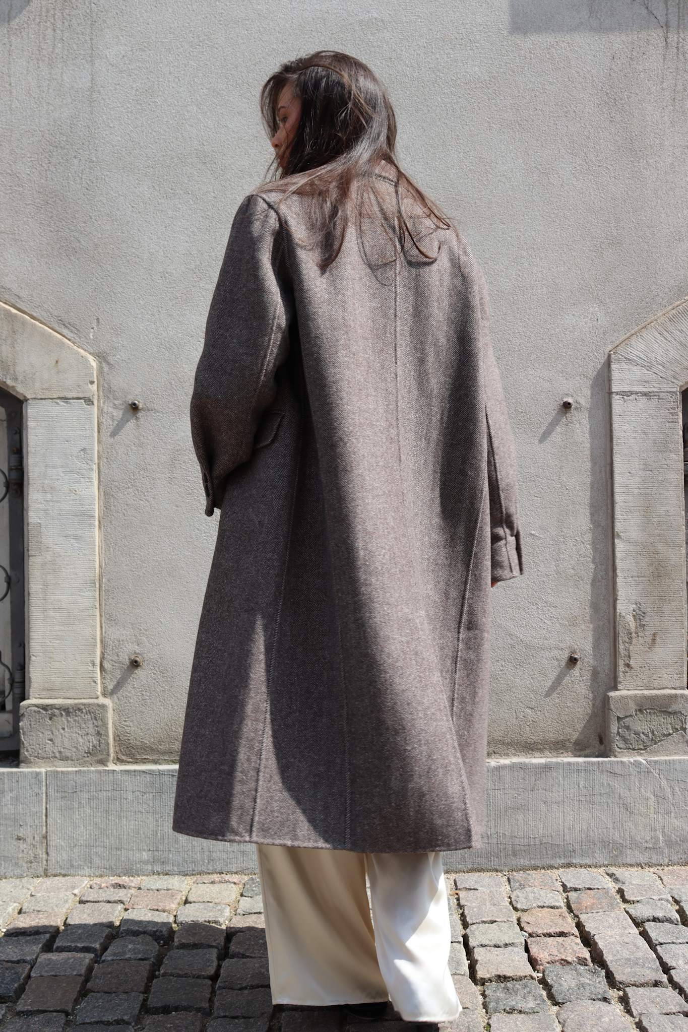 Nabila Coat - Grey/Brown