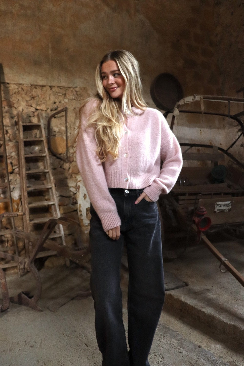 Fuzzy Cardigan - Bubblegum