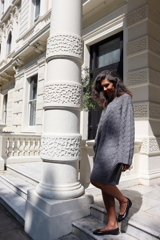 Dally Dress - Dark Grey Melange