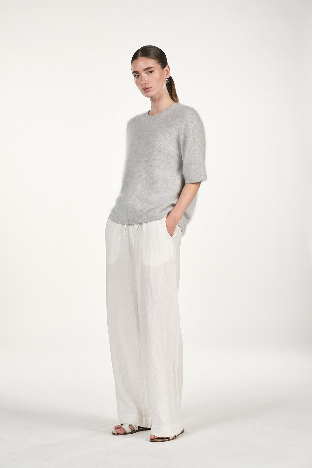 Izzie T-Shirt - Soft Grey