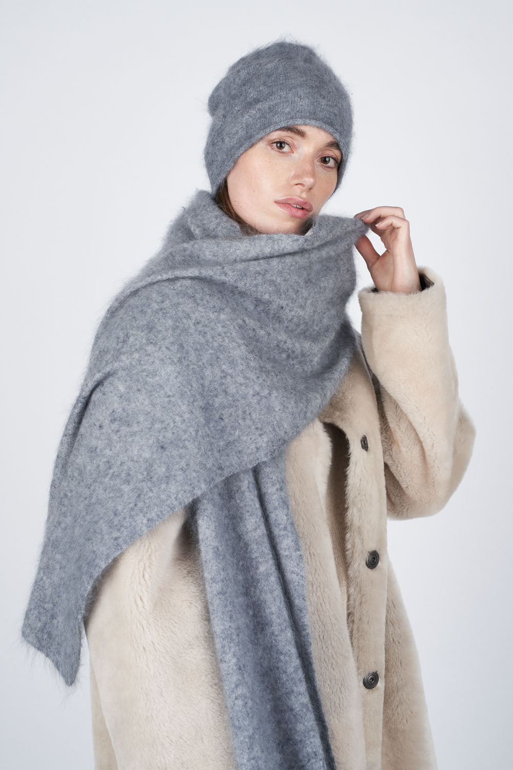 O'TAY Ika Scarf Beanie Grey