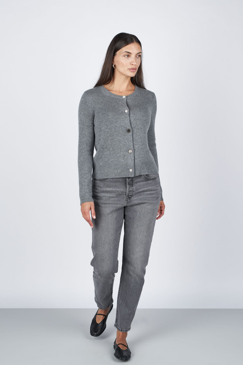 O'TAY Iris Cardigan Bluser Stone Grey