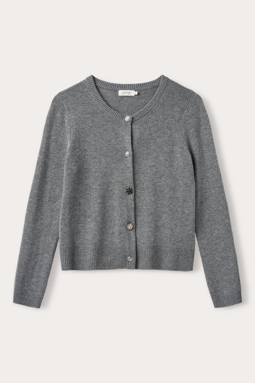 O'TAY Iris Cardigan Bluser Stone Grey