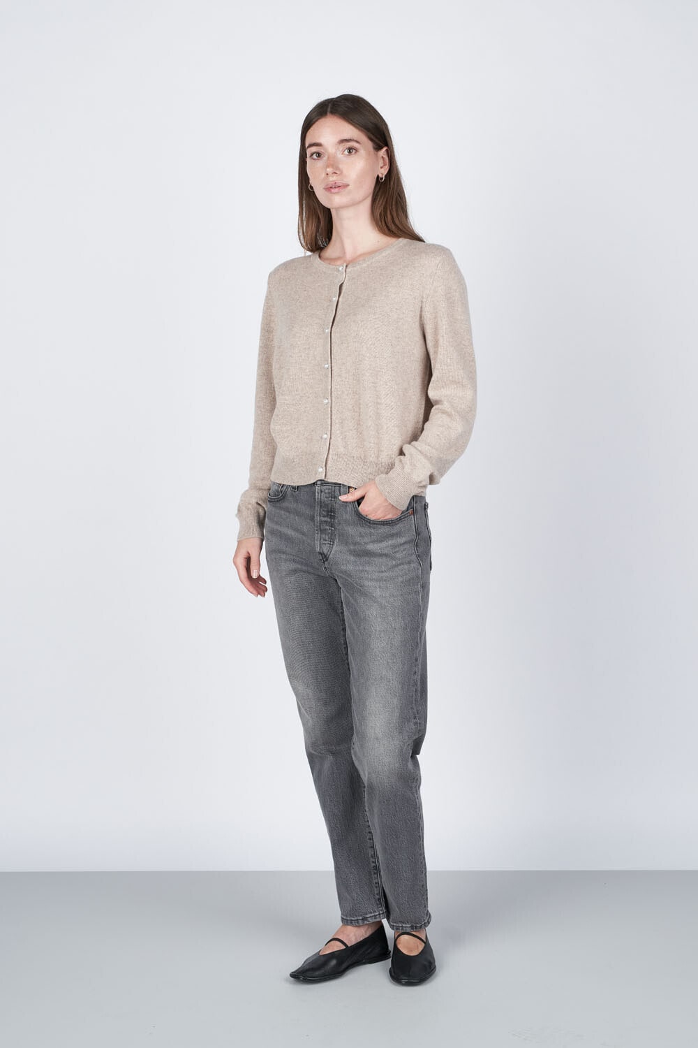 Lailabeth Cardigan - Beige Melange