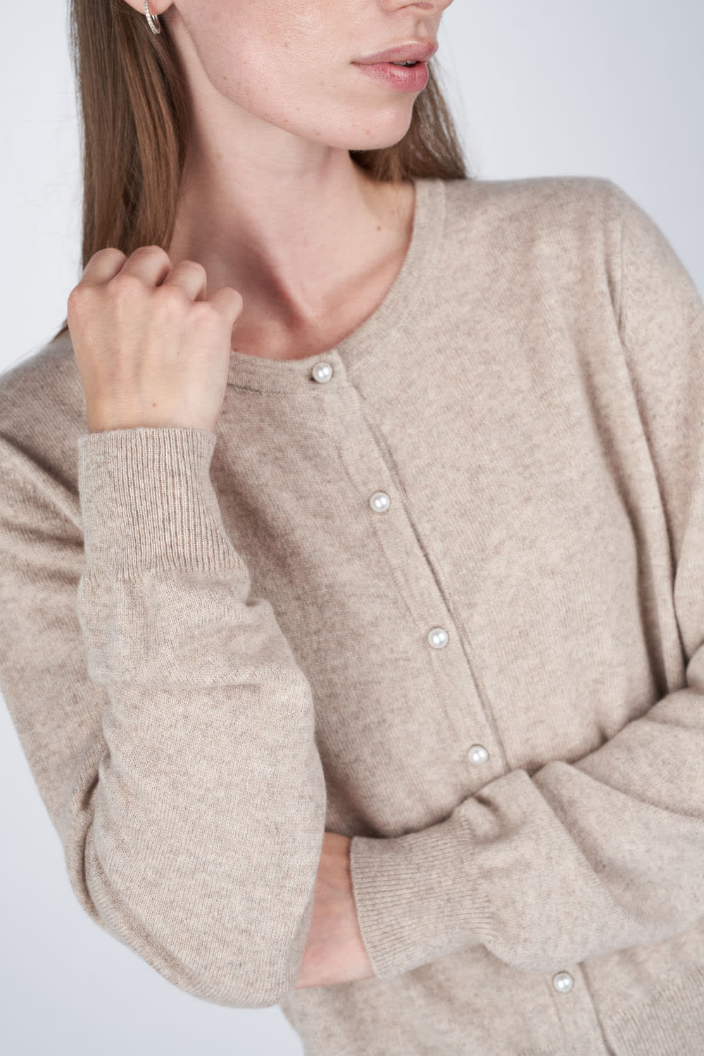 Lailabeth Cardigan - Beige Melange