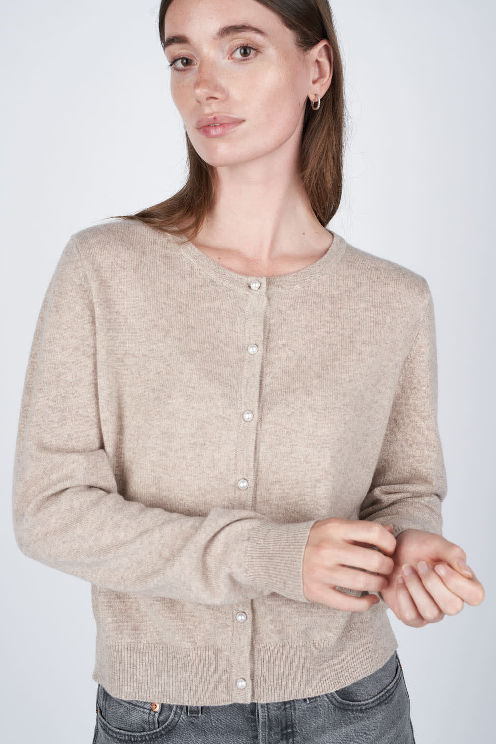Lailabeth Cardigan - Beige Melange