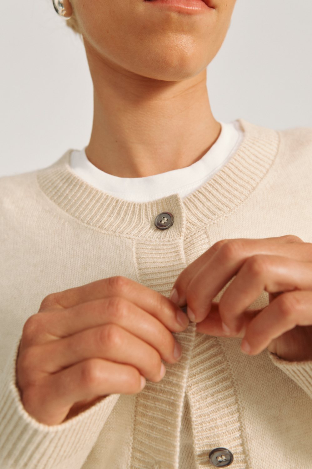 Oceania Cardigan - Warm Beige