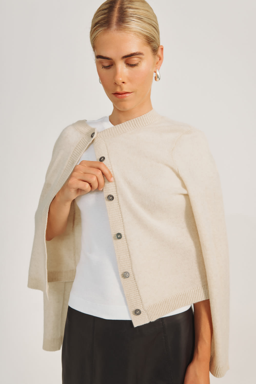Oceania Cardigan - Warm Beige
