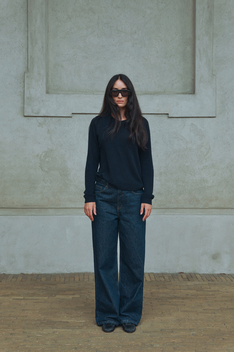 Lace Blouse - Navy