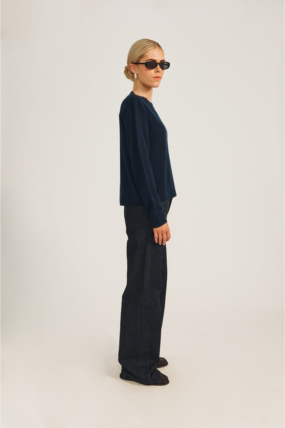 Lace Blouse - Navy