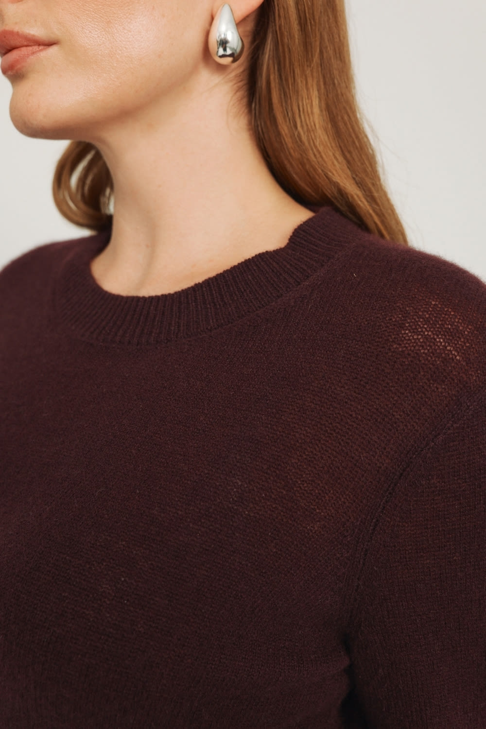 Lace Blouse - Plum