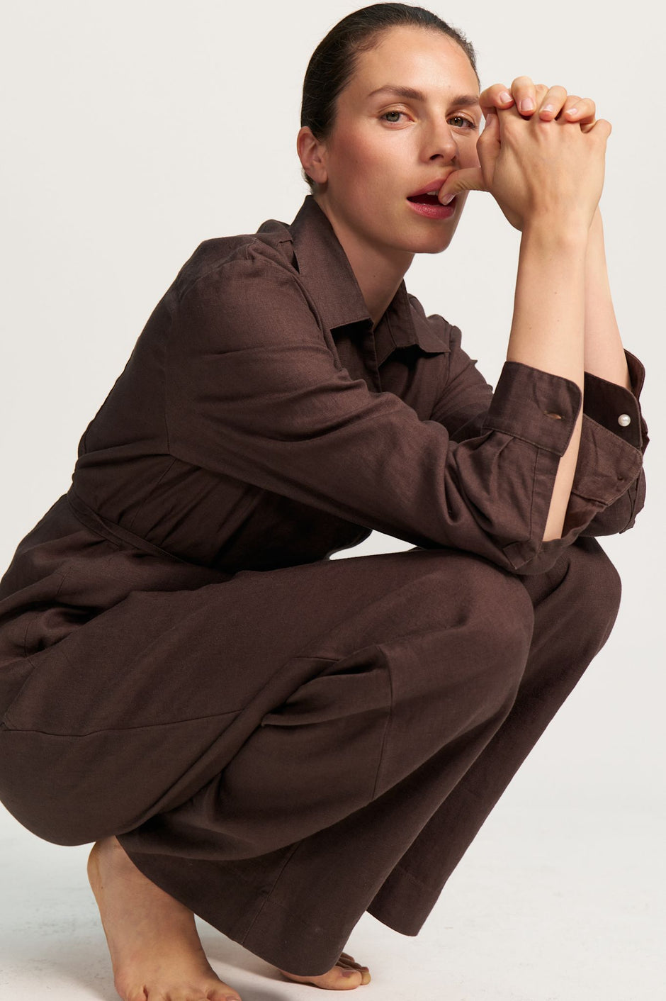 Portia Blouse - Dark Chocolate