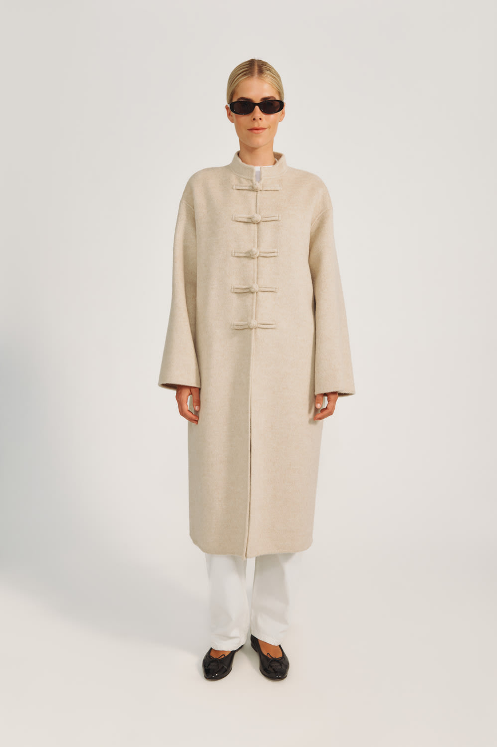 Paige Coat - Porcelain
