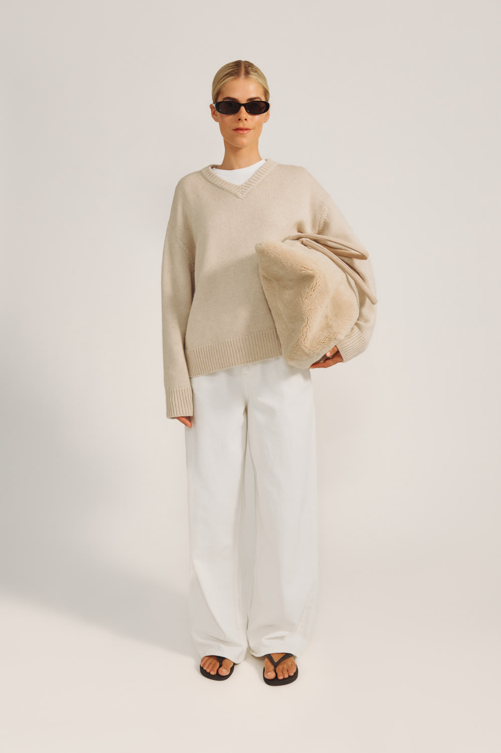 Shopper Shearling - Dark Beige