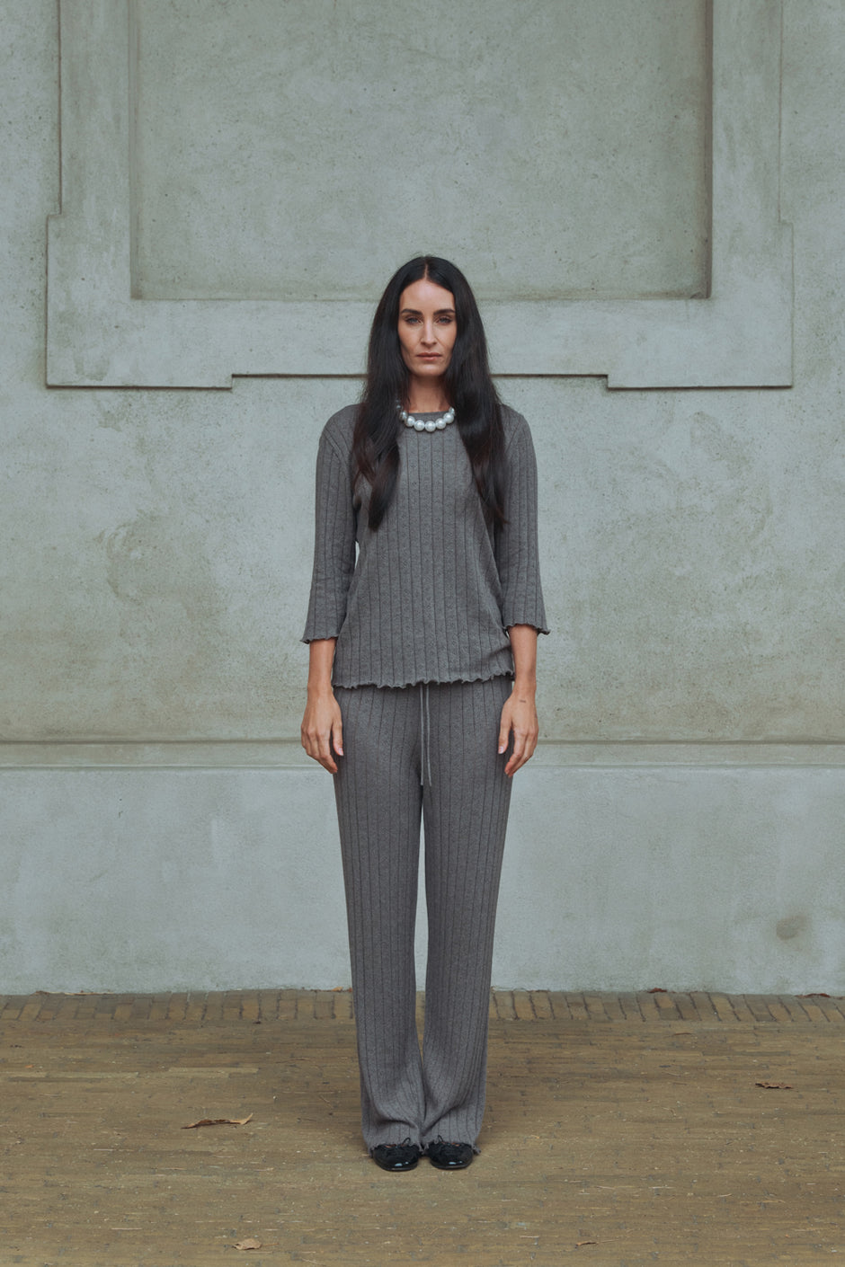 Tienna Pants - Brown Melange