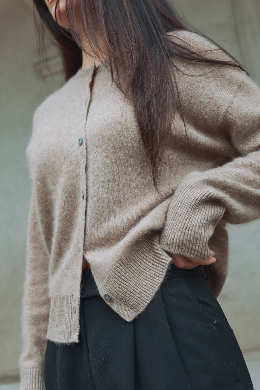 Thit Cardigan - Walnut Brushed