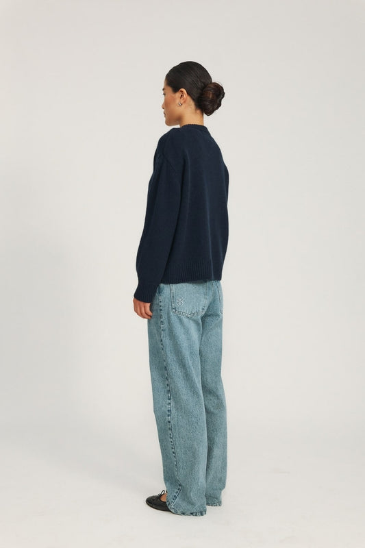 Olja Sweater Signature - Navy