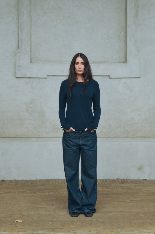 Abbelone Blouse Signature - Navy