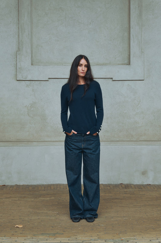 Abbelone Blouse Signature - Navy