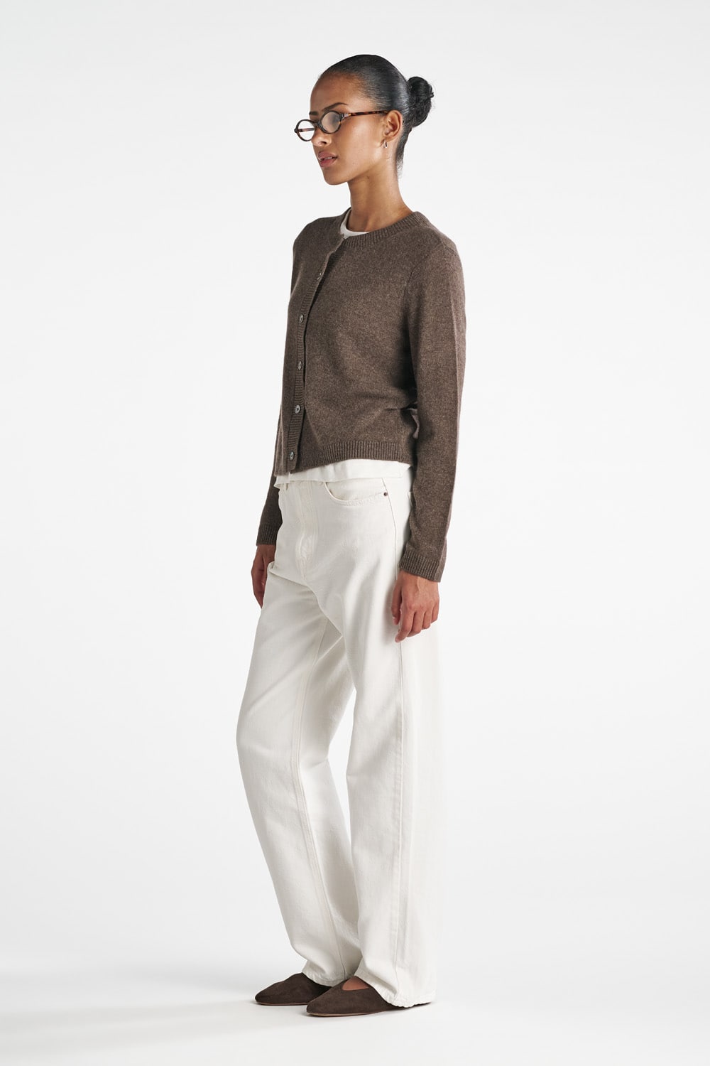 Oceania Cardigan - Brownstone