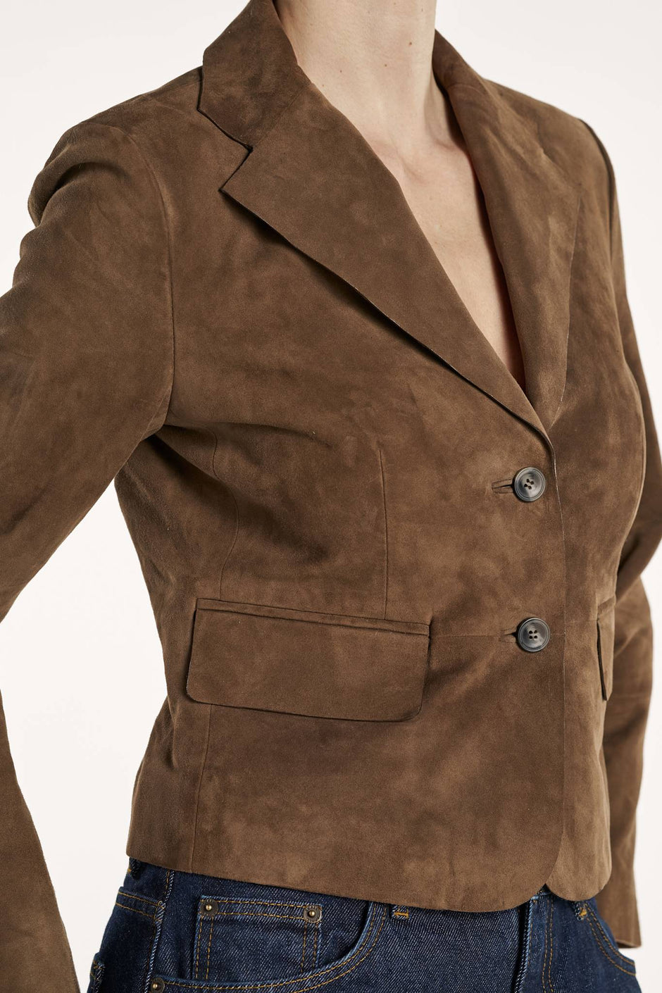 Amy Blazer Suede - Toffee  Brown