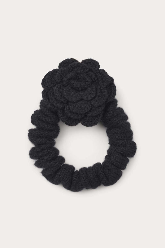 O'TAY Small Scrunchie w/Flower Hair accessories Black