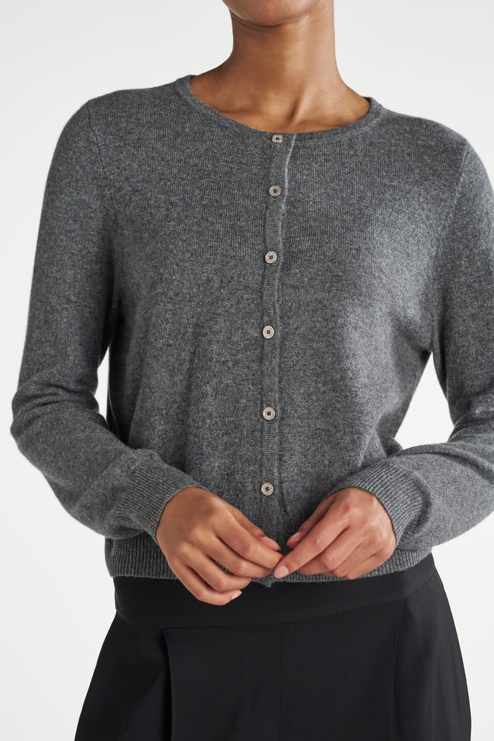 Fenix Cardigan - Dark Grey Melange