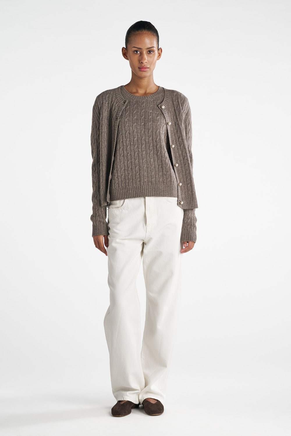 Odessa Cardigan - Brownstone