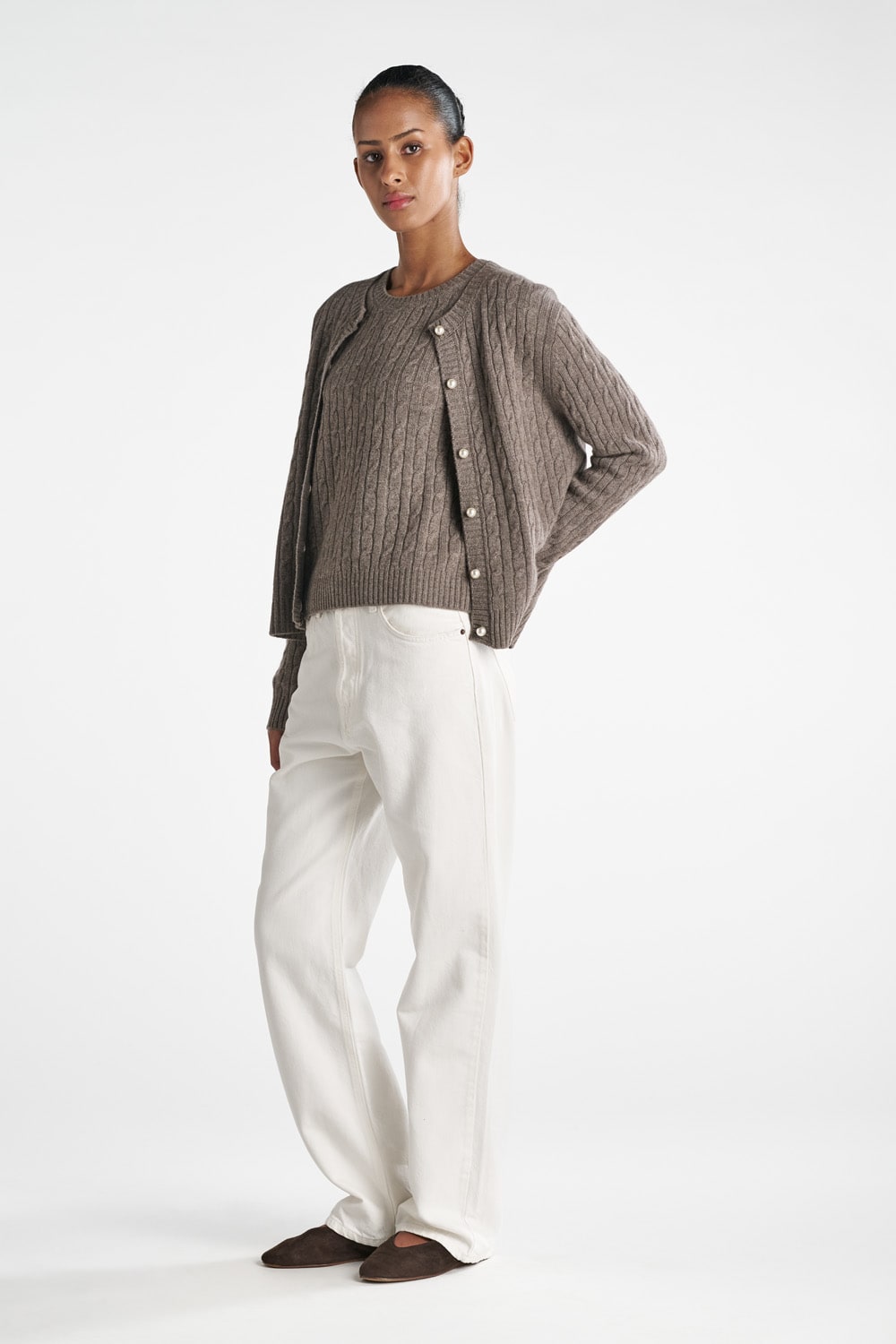 Odessa Cardigan - Brownstone