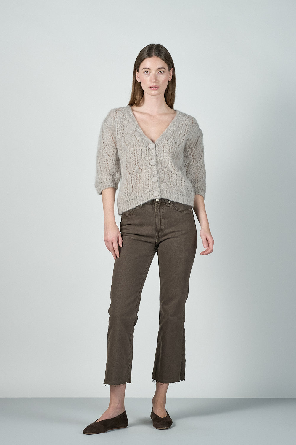 Kahlua Cardigan - Light Grey