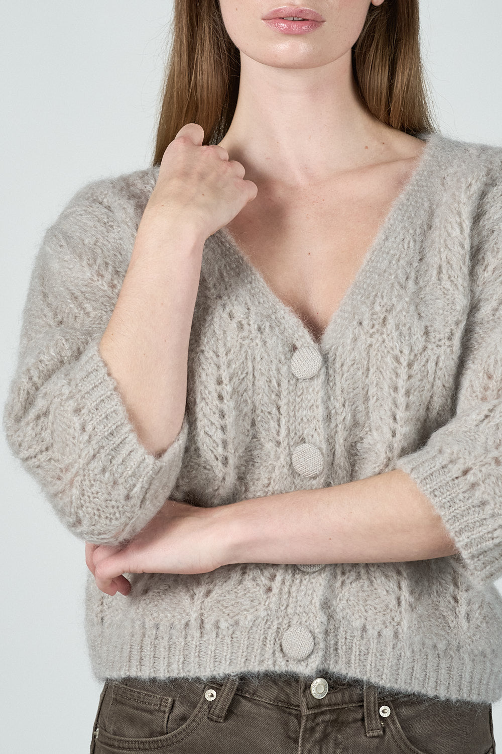 Kahlua Cardigan - Light Grey